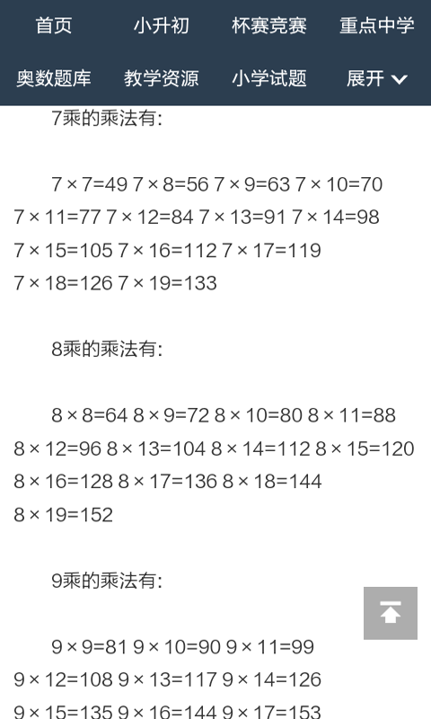 乘法口诀