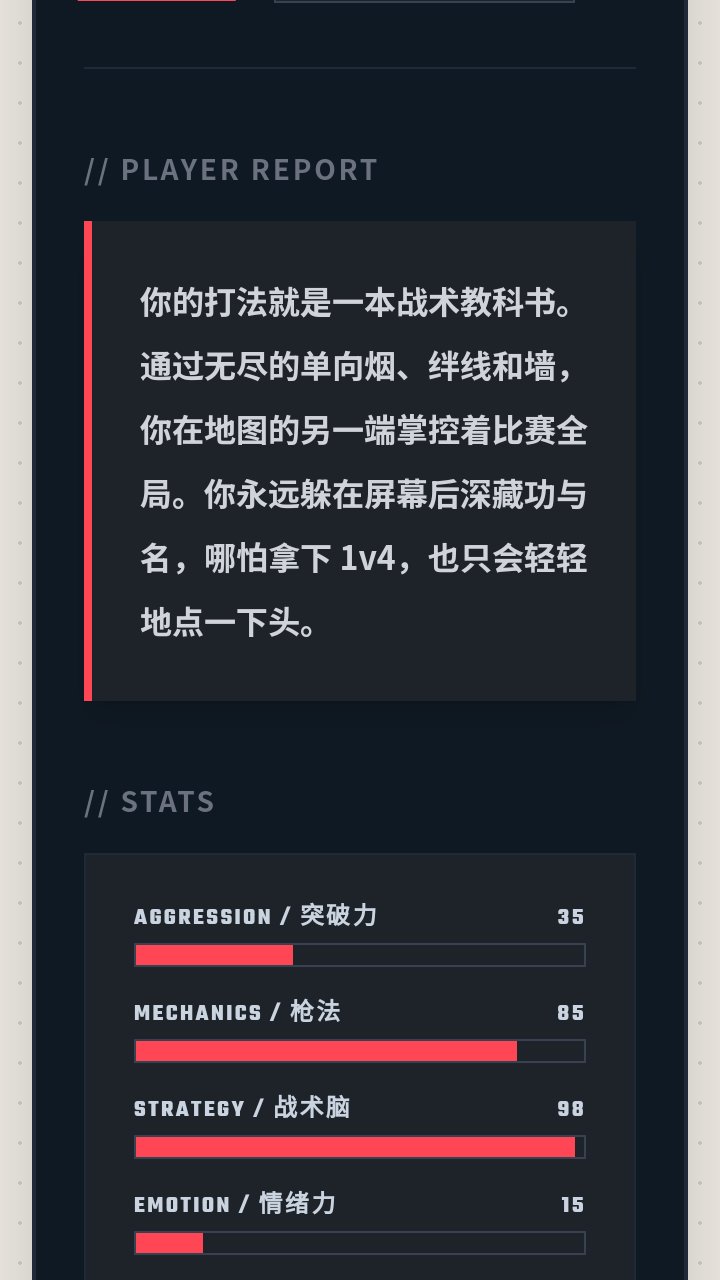 VCTI2026职业选手倾向测试