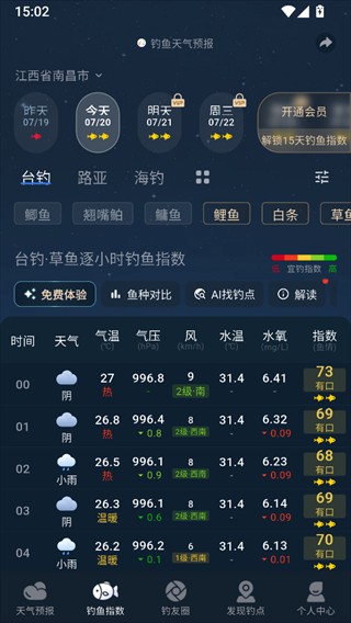 钓鱼天气预报专业版