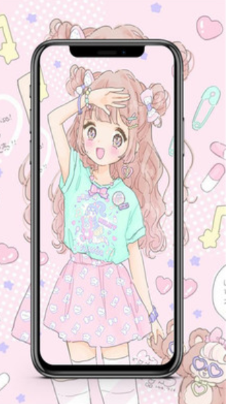 粉彩女孩色彩少女