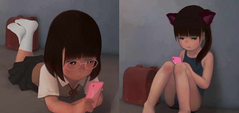 迷失的生活小女孩