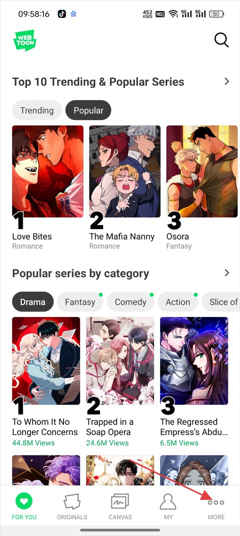 Webtoon台版漫画
