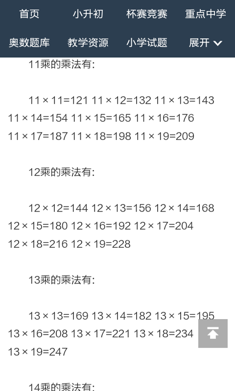 乘法口诀