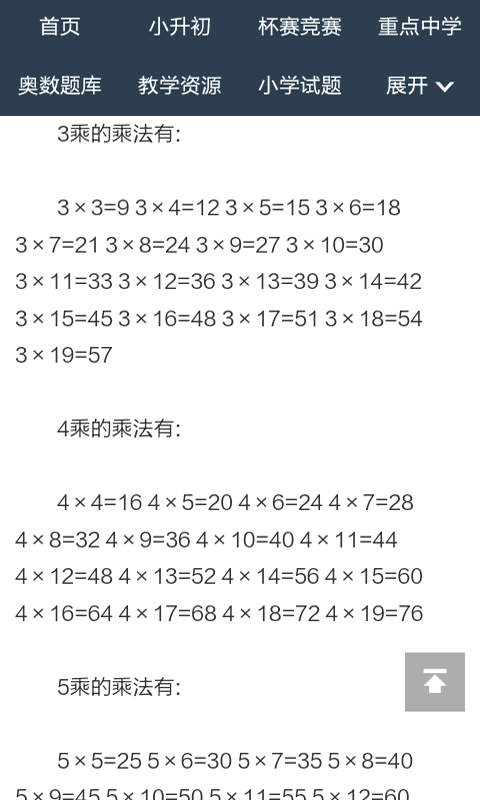 乘法口诀