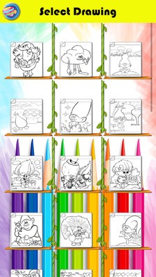 魔发精灵着色页