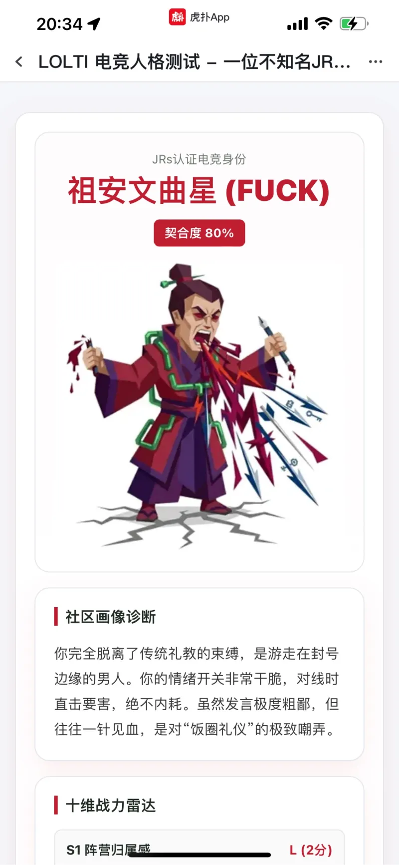LOLTI电竞人格测试